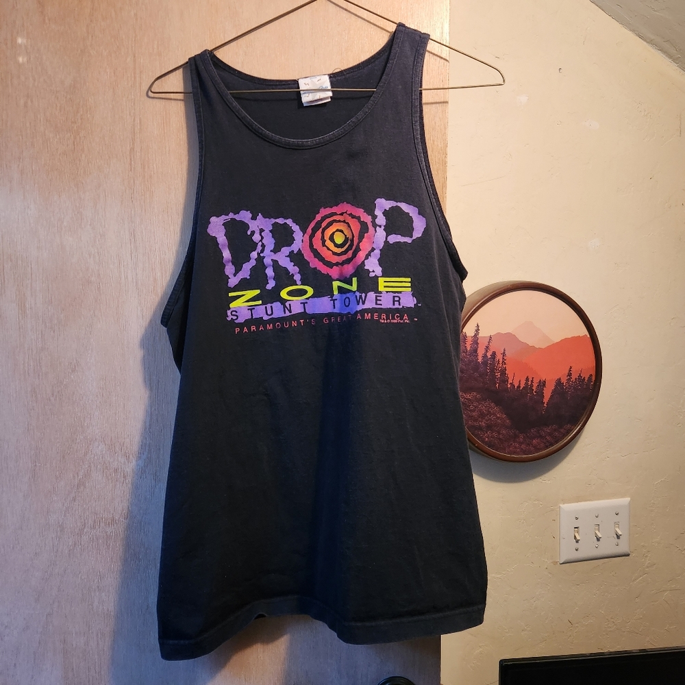 Rare! 90s Drop Zone Stunt Tower Tank Top!